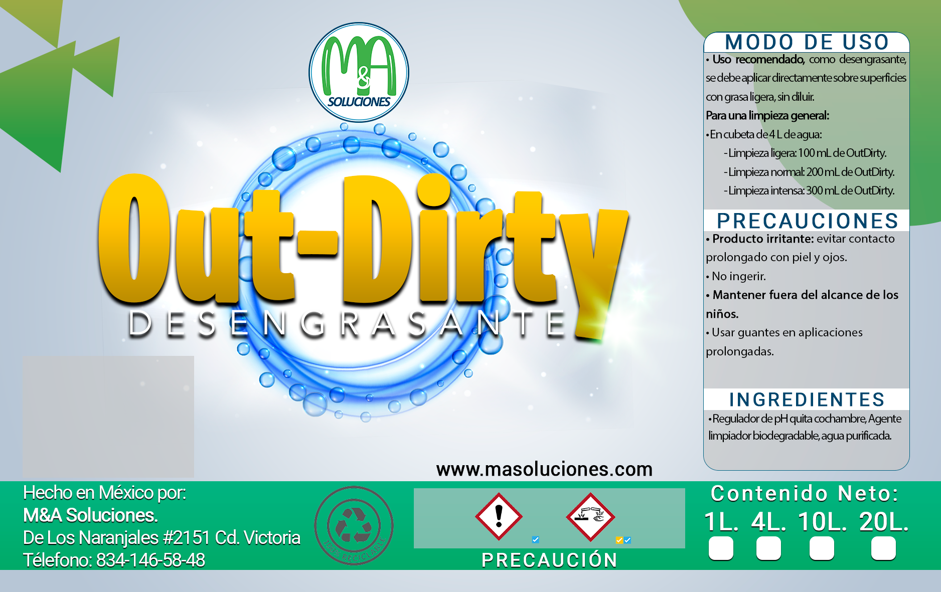 Out-Dirty Desengrasante 1L